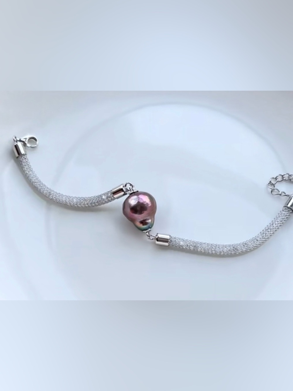 Elegant Purple Pearl Accent Bracelet